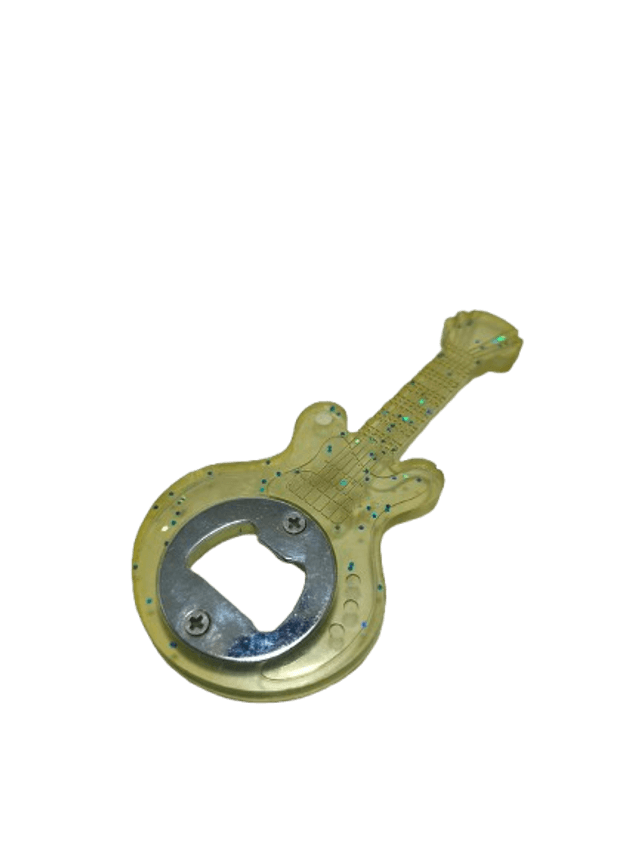 Décapsuleur guitare jaune 